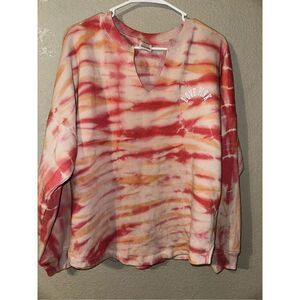 Victoria Secret Pink Notch Crew Varsity Sweater